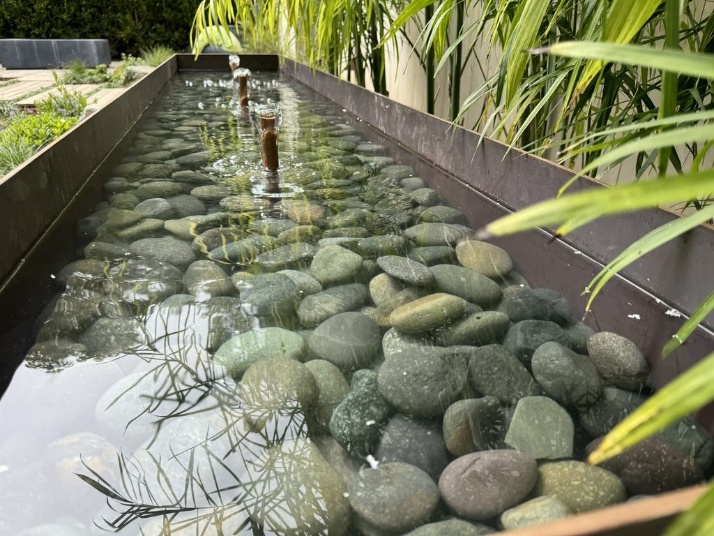 Corten Steel Fountain installation